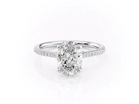 The Pave Lexie Set With A 2 Carat Oval Lab Diamond Hot on Sale