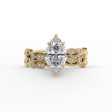 The Robin Set With A 3 Carat Marquise Lab Diamond on Sale