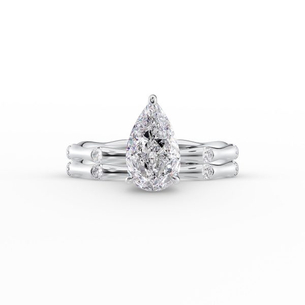 The Samantha Set With A 1.5 Carat Pear Lab Diamond Fashion