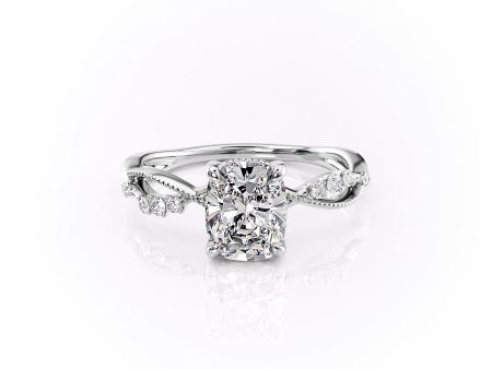 The Daisy Set With A 2 Carat Elongated Cushion Lab Diamond Online