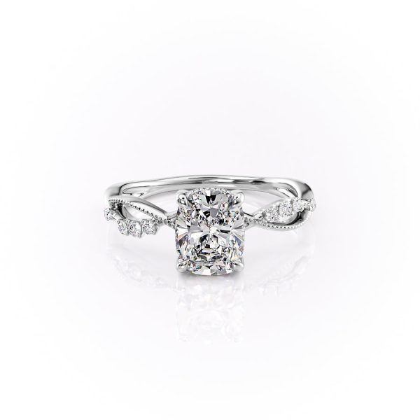 The Daisy Set With A 2 Carat Elongated Cushion Lab Diamond Online