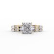 The Patricia Set With A 3 Carat Cushion Lab Diamond on Sale