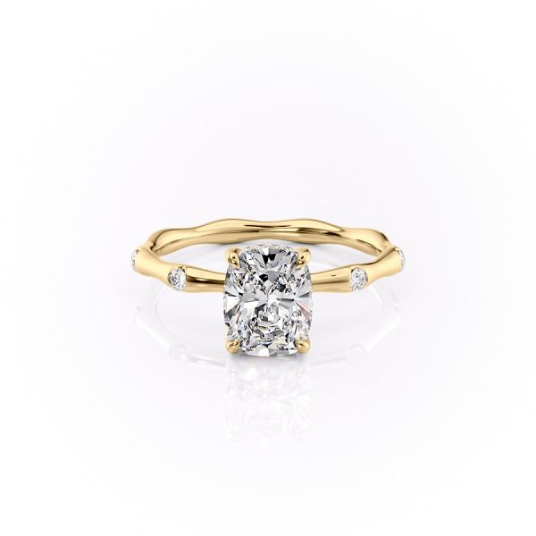 The Samantha Set With A 1 Carat Elongated Cushion Lab Diamond Cheap