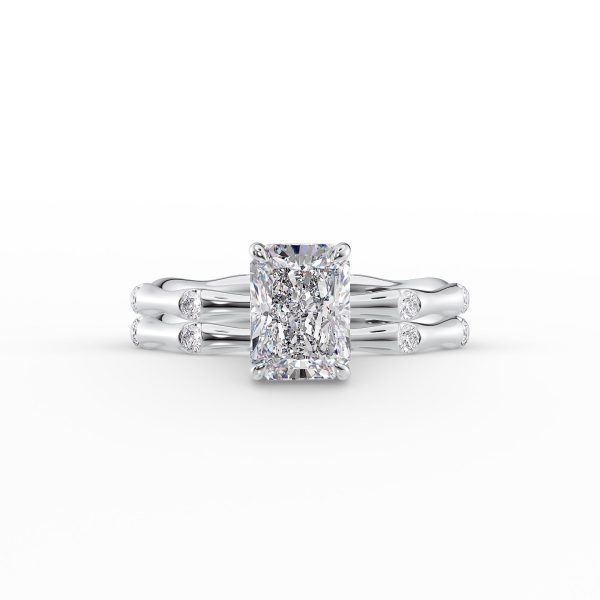 The Samantha Set With A 1.5 Carat Radiant Lab Diamond For Discount