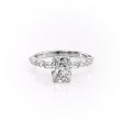 The Patricia Set With A 1.5 Carat Elongated Cushion Lab Diamond For Cheap