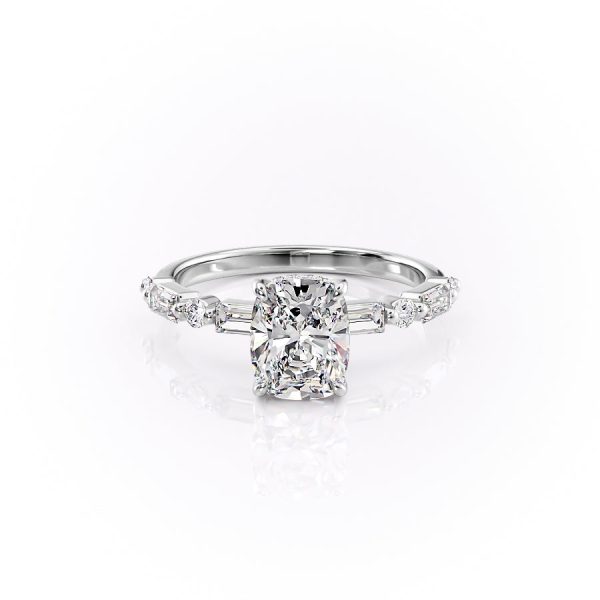 The Patricia Set With A 1.5 Carat Elongated Cushion Lab Diamond For Cheap