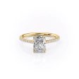 The Pave Lexie Set With A 2.5 Carat Radiant Lab Diamond Online Hot Sale