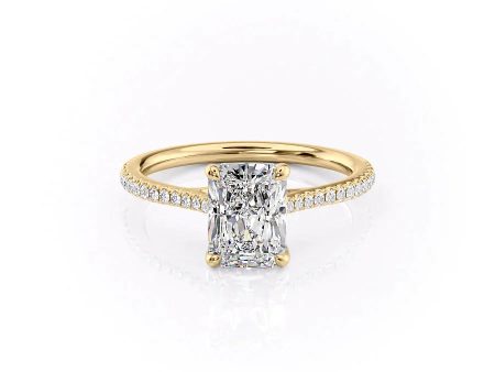 The Pave Lexie Set With A 2.5 Carat Radiant Lab Diamond Online Hot Sale