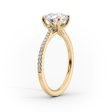 The Pave Lexie Set With A 2 Carat Elongated Cushion Lab Diamond Cheap