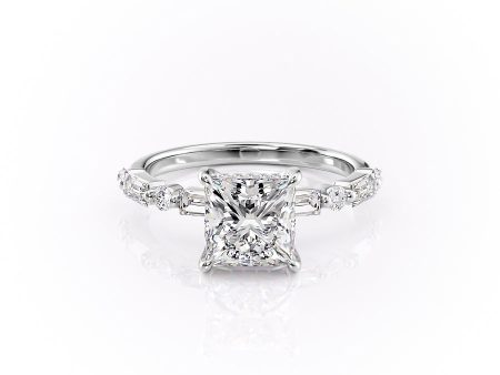 The Patricia Set With A 3 Carat Princess Lab Diamond For Discount