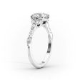 The Kristen Set With A 5 Carat Cushion Moissanite on Sale