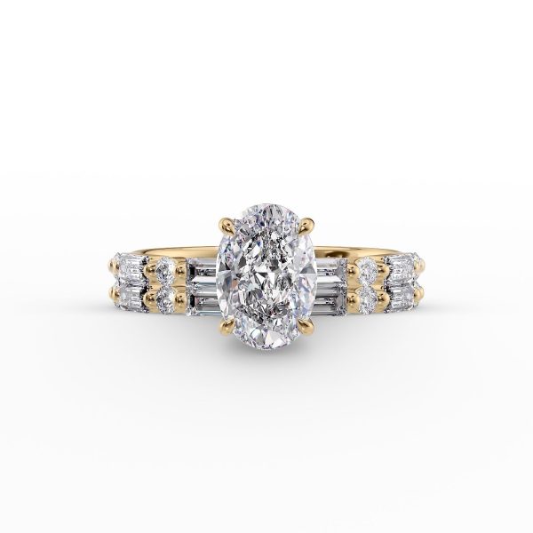 The Patricia Set With A 1.5 Carat Oval Lab Diamond Cheap