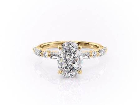 The Patricia Set With A 1 Carat Oval Lab Diamond Hot on Sale