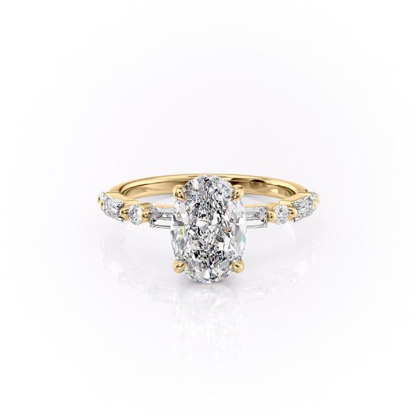 The Patricia Set With A 1 Carat Oval Lab Diamond Hot on Sale