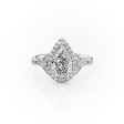 The Halo Stephanie Set With A 1.5 Carat Pear Lab Diamond Online Hot Sale