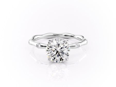 The Samantha Set With A 2 Carat Round Lab Diamond on Sale