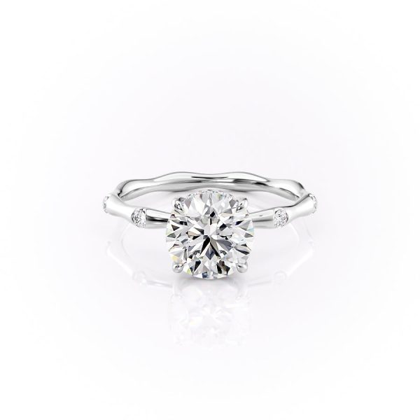 The Samantha Set With A 2 Carat Round Lab Diamond on Sale