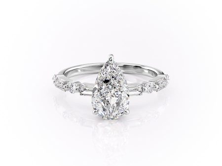 The Patricia Set With A 2.5 Carat Pear Lab Diamond Fashion