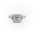 The Halo Stephanie Set With A 2.5 Carat Princess Lab Diamond Online now