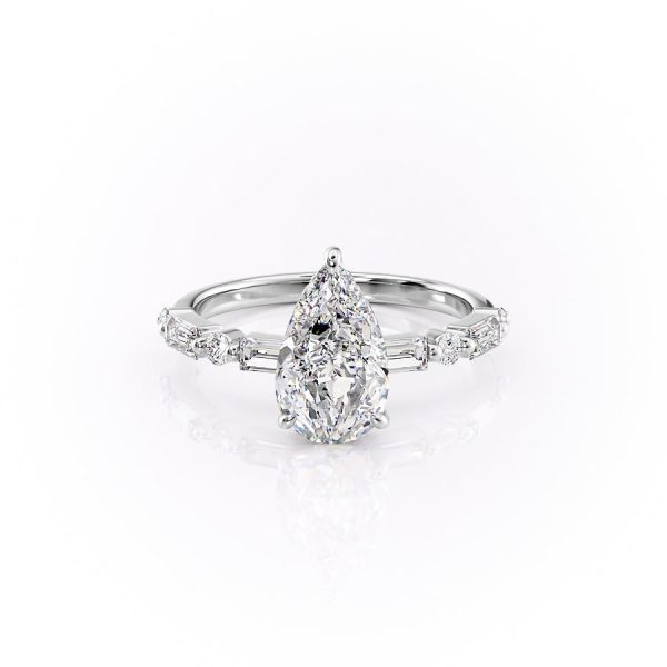 The Patricia Set With A 3 Carat Pear Lab Diamond For Discount