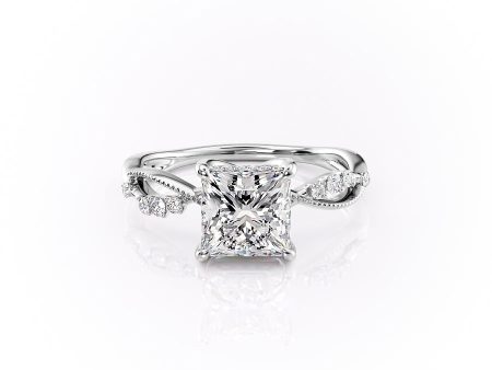 The Daisy Set With A 1 Carat Princess Lab Diamond Cheap