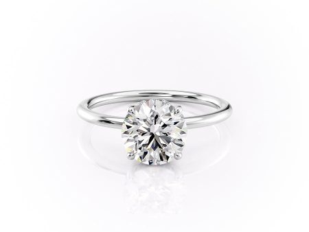 The Sandra Set With A 2.5 Carat Round Lab Diamond For Cheap