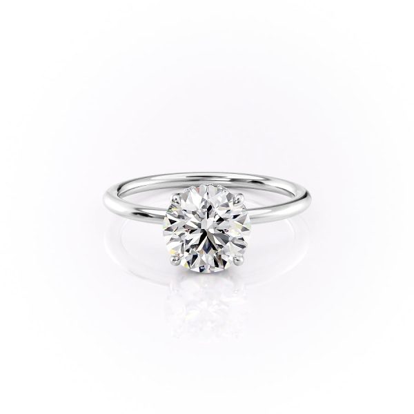 The Sandra Set With A 2.5 Carat Round Lab Diamond For Cheap