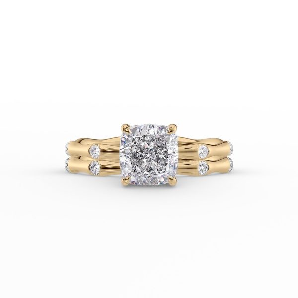 The Samantha Set With A 2.5 Carat Cushion Lab Diamond Online now