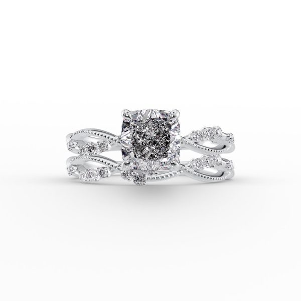 The Daisy Set With A 2.5 Carat Cushion Lab Diamond Online Sale