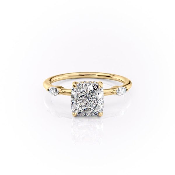 The Nicole Set With A 2 Carat Cushion Lab Diamond Sale