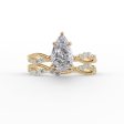 The Daisy Set With A 1.5 Carat Pear Lab Diamond on Sale