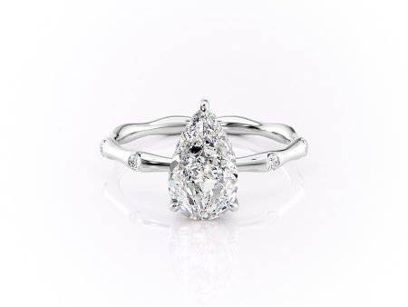 The Samantha Set With A 1 Carat Pear Lab Diamond For Discount