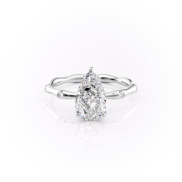 The Samantha Set With A 1 Carat Pear Lab Diamond For Discount