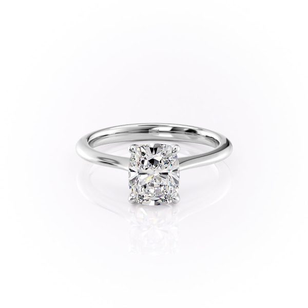 The Katelyn Set With A 1 Carat Elongated Cushion Lab Diamond For Sale