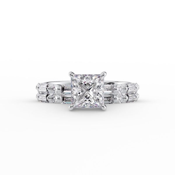 The Patricia Set With A 1 Carat Princess Lab Diamond Cheap