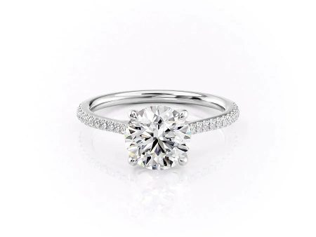 The Pave Lexie Set With A 1 Carat Round Lab Diamond Online Sale