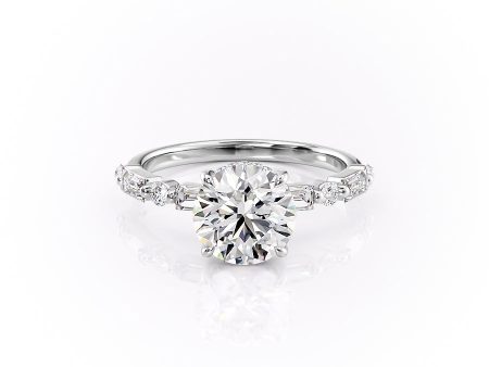 The Patricia Set With A 2.5 Carat Round Lab Diamond Cheap