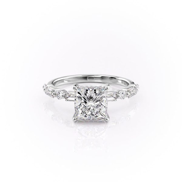 The Patricia Set With A 2 Carat Princess Lab Diamond Online