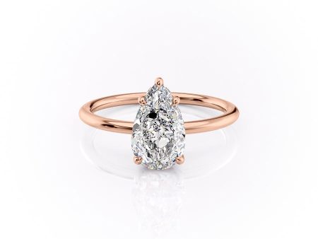 The Sandra Set With A 2.5 Carat Pear Lab Diamond Hot on Sale