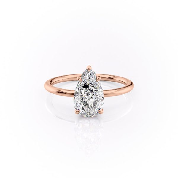 The Sandra Set With A 2.5 Carat Pear Lab Diamond Hot on Sale