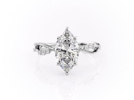 The Daisy Set With A 3 Carat Marquise Lab Diamond Online