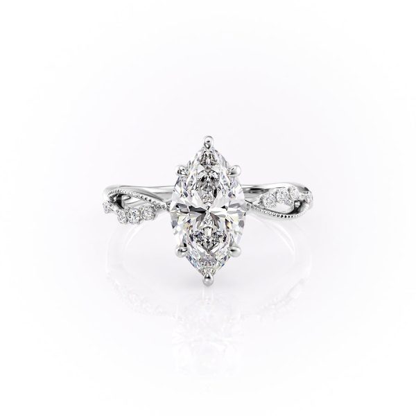 The Daisy Set With A 3 Carat Marquise Lab Diamond Online