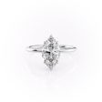 The Sandra Set With A 2.5 Carat Marquise Lab Diamond For Sale