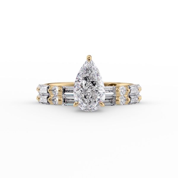 The Patricia Set With A 1.5 Carat Pear Lab Diamond Discount