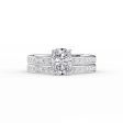 The Marilyn Set With A 1 Carat Elongated Cushion Lab Diamond For Sale