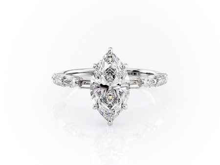 The Patricia Set With A 3 Carat Marquise Lab Diamond Fashion