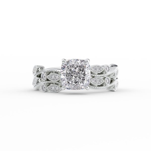 The Robin Set With A 1.5 Carat Cushion Lab Diamond Online Hot Sale