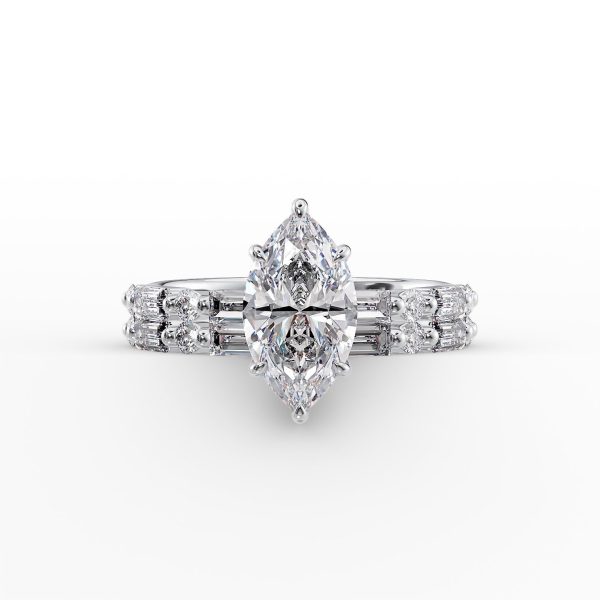 The Patricia Set With A 1.5 Carat Marquise Lab Diamond Discount