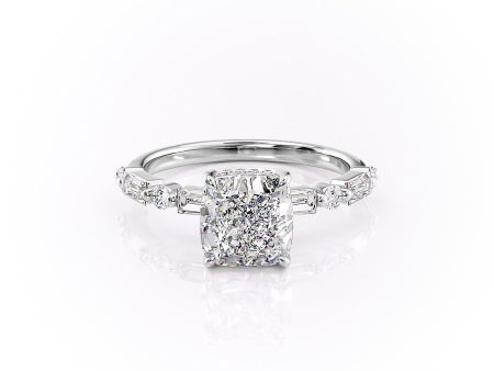 The Patricia Set With A 1 Carat Cushion Lab Diamond Discount