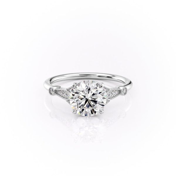 The Stephanie Set With A 2 Carat Round Lab Diamond Fashion